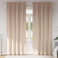 VidaXL Zwart-out gordijnen met ringen 2 pcs taupe 225 x 140 cm - thumbnail