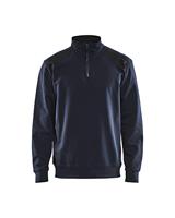 Blåkläder Sweatshirt bicolour met halve rits 33531158 | Donker marineblauw/Zwart | Maat XL - 7330509656655 - thumbnail