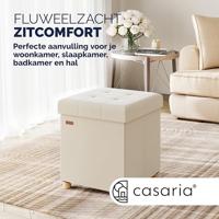 Opvouwbare poef met opslag donkergrijs - thumbnail