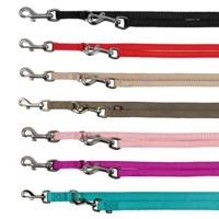 Trixie hondenriem premium dubbelgestikt verstelbaar zwart - thumbnail