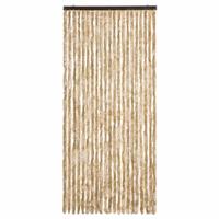 VidaXL Vliegengordijn 90x220 cm chenille beige - thumbnail