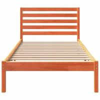 Bedframe met hoofdeinde Wasbruin 90 x 190 cm Massief grenenhout - thumbnail