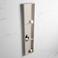 MONDIAZ EASY Nis 149,5x29,5cm in solid surface kleur Linen | Linen. 3 vakken geschikt voor in- of opbouw - thumbnail