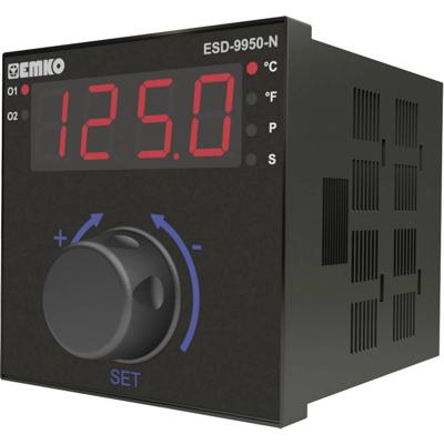 Emko ESD-9950-N.2.20.0.1/02.00/0.0.0.0 Temperatuurregelaar Pt100, S, R, K, J 0 tot 50 °C Relais 7 A (l x b x h) 110 x 96 x 96 mm