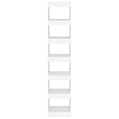 Boekenkast/kamerscherm 40x30x198 cm wit