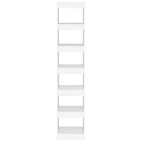 Boekenkast/kamerscherm 40x30x198 cm wit - thumbnail