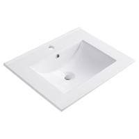 Differnz Providence wastafel 60 cm keramiek wit - thumbnail