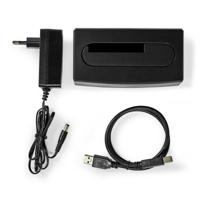 Nedis Docking Station voor Harde Schijf | USB 3.2 Gen1 | USB Type-A | 1 Schijf | 2.5 / 3.5 " | USB 3.2 Gen1 | Docking | Desktop - HDDUSB3210BK - thumbnail