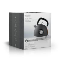 Nedis Waterkoker 1.8 L Soft-touch Grijs Temperatuurindicator 360 Graden Draaibaar - thumbnail