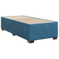 Boxspring met matras fluweel donkerblauw 90x190 cm - thumbnail