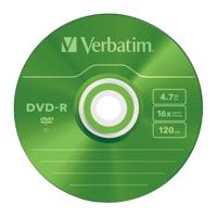 Verbatim 43557 DVD-R disc 4.7 GB 5 stuk(s) Slimcase Gekleurd - thumbnail