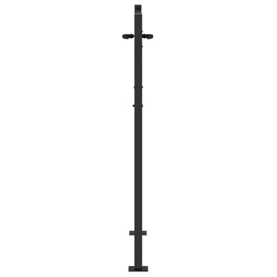 Tuinpoort met slot Zwart 110 x 155 cm Poedergecoat staal