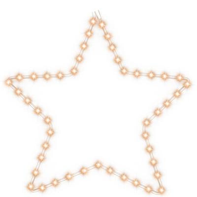 VidaXL Kerstfiguur ster met 48 warmwitte led's 56 cm