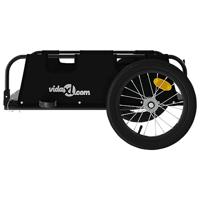 Fietstrailer oxford stof en ijzer zwart - thumbnail
