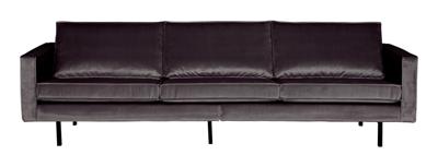 WOOOD Bank 3-zits 'Rodeo' Velvet, kleur Antraciet