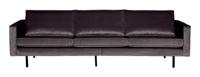 WOOOD Bank 3-zits 'Rodeo' Velvet, kleur Antraciet - thumbnail