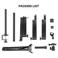 Ulanzi Live Broadcast Stand - verstelbare microfoon-standaard met 3 armen - thumbnail