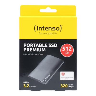 Intenso External SSD Premium 512GB Externe SSD Grijs
