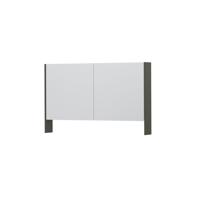 INK SPK3 Spiegelkast - 120x14x74cm - 2 deuren - dubbelzijdige Spiegel - open planchet - schakelaar en stopcontact - MDF lak Mat beton groen 1110275 - thumbnail