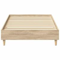 Bedframe zonder matras 100x200cm spaanplaat sonoma eikenkleurig - thumbnail