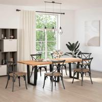 Eettafelpoten 3 st V-vormig 70x(72-73,3) cm staal zwart - thumbnail