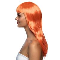 Pruik lang haar oranje - thumbnail