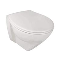Wandtoilet Sanindusa Plus 6 cm Verhoogd Rimless Keramiek incl. Soft Close Zitting Wit Sanindusa - thumbnail