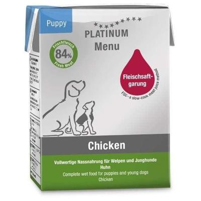PLATINUM Menu Puppy Chicken - natvoer voor honden - 185g