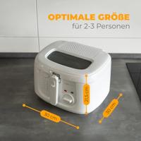 Clatronic FR 3771 Enkel 2,5 l 1800 W Frituurpan Wit - thumbnail