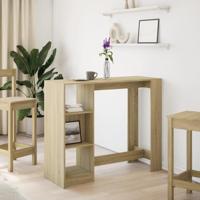 Bartafel met schap 124x46x103,5 cm hout sonoma eikenkleur - thumbnail