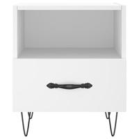 Nachtkastjes 2 st 40x35x47,5 cm bewerkt hout wit - thumbnail