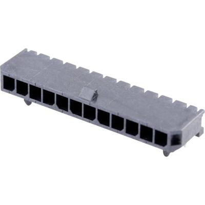 Molex 436501200 Male header, inbouw (standaard) Totaal aantal polen 12 Rastermaat: 3 mm 1 stuk(s)