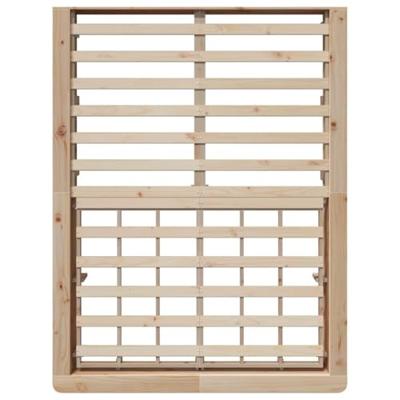 Bedframe met opslag Bruin 135 x 190 cm Massief grenenhout