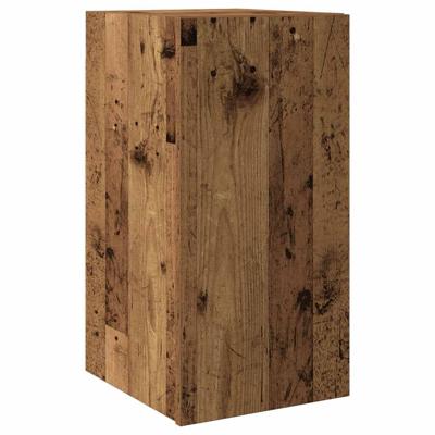 4-delig Tv-meubelset wandmontage bewerkt hout oud houtkleurig