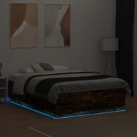 Bedframe met LED-verlichting sonoma eikenkleurig 135x190 cm - thumbnail