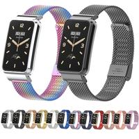 Milanese bandje met case - Donkerblauw - Xiaomi Smart band 7 Pro - thumbnail