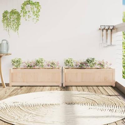 VidaXL Plantenbakken 2 st cm massief grenenhout