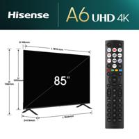 Hisense 85A6N - UHD 4K, VIDAA Smart TV, 85 inch, Dolby Vision, speelmodus Plus, DTS Virtual X, tv-spraakbediening, dubbele volumeregeling, automatisch DTT-kanaalbeheer (nieuw 2024) - thumbnail