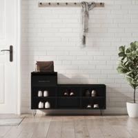 VidaXL Schoenenkast 102x36x60 cm bewerkt hout zwart - thumbnail