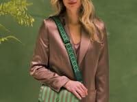 Pip Studio Frances Schoudertas Medium Streep Groen - thumbnail