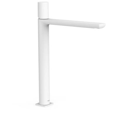 Wastafelmengkraan Tres Loft 1-Knop Uitloop Recht 28.2 cm Rond Mat Wit Tres