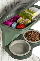 Bama pet hondenvoederbak 48x27x42 cm groen - thumbnail