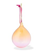 HEMA Kerstbal 8cm glas gradient rood-oranje - thumbnail