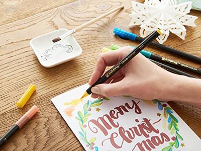 Edding metallic brushpen Christmas e-1340, assorti, set van 4 stuks Edding metallic brushpen Christmas e-1340, assorti, set van 4 stuks