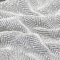 VidaXL Plaid visgraat 220x250 cm katoen grijs - thumbnail