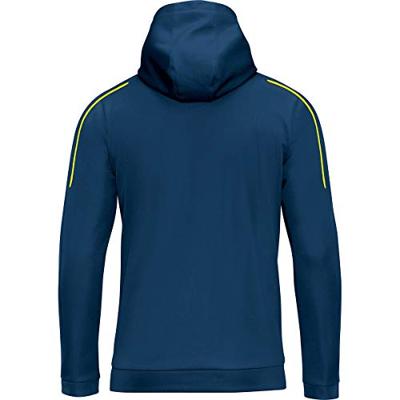 JAKO 6850D Jas Met Kap Classico Dames - Nachtblauw/Citroen - 42