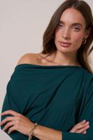 Ineke LS dress - bottle green - 13405 - thumbnail