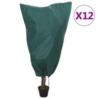 Plantenhoezen met trekkoord 12 st 70 g/m² 0,8x1,2 m - thumbnail