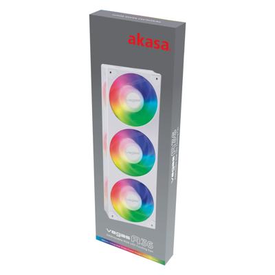 Akasa VEGAS A36 Computer behuizing, Processor Ventilator 12 cm Wit 1 stuk(s)