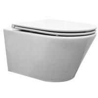 Wiesbaden Vesta wandcloset met Flatline toiletzitting softclose en quick release glans wit 32.2501 - thumbnail